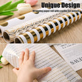 Koogel Wrapping Paper Roll 3 PCS Gold White 17x120 Inch Party Wedding by Deal US