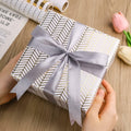 Koogel Wrapping Paper Roll 3 PCS Gold White 17x120 Inch Party Wedding by Deal US