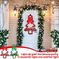 Liliful 2 Pcs LED Christmas Tree Lights with Red Green Tinsel Xmas Decor by Deal US