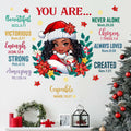 Mfault Christmas Black Girl Inspirational Wall Decals Stickers Xmas Decor by Deal US