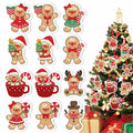 12Pcs Gingerbread Man Christmas Ornaments Tree Decorations with Ropes by Deal US
