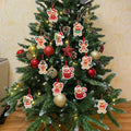 12Pcs Gingerbread Man Christmas Ornaments Tree Decorations with Ropes by Deal US