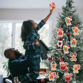 12Pcs Gingerbread Man Christmas Ornaments Tree Decorations with Ropes by Deal US