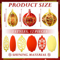 Vercraft 12 Pcs Christmas Tree Balls Ornaments Red Gold Hanging Decor by Deal US