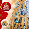Riceshoot 30 Pcs Velvet Christmas Bow Khaki 6.3x11 Inch Rustic Decor by Deal US