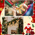 Riceshoot 30 Pcs Velvet Christmas Bow Khaki 6.3x11 Inch Rustic Decor by Deal US