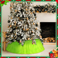 Funnymoom Christmas Tree Collar Green Faux Fur Skirt 24 Inch by Deal US