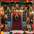 Riceshoot 30 Pcs Velvet Christmas Bow Khaki 6.3x11 Inch Rustic Decor by Deal US