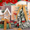 Riceshoot 30 Pcs Velvet Christmas Bow Khaki 6.3x11 Inch Rustic Decor by Deal US