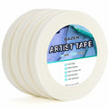 Bazen Artist Tape 4 Pack 1in x 660ft White Acid-Free Masking Tape by Deal US