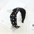 SMYAXUNW Colorful Pearl Knotted Hairband Turban Hair Accessories for Women by Deal US