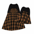 PopReal Mommy and Me MaxiDress Brown Plaid Long Sleeve with Pockets Size 18-24M by Deal US