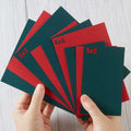 100 Sheets Christmas Cardstock Paper 250 GSM 4x6in Green Red by Deal US