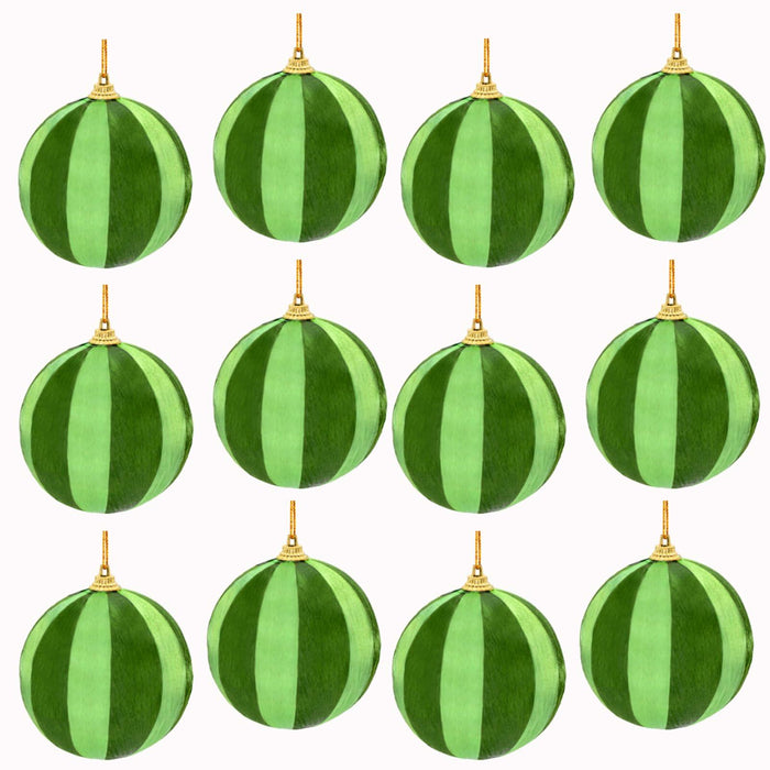 12 Pcs Christmas Thread Wrapped Balls Ornaments 2.4 Inch Hanging Decor by Deal US