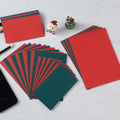 100 Sheets Christmas Cardstock Paper 250 GSM 4x6in Green Red by Deal US