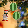 12 Pcs Christmas Thread Wrapped Balls Ornaments 2.4 Inch Hanging Decor by Deal US
