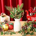 Thiccywoov 30 Pack Artificial Holly Berry Picks Gold Christmas Decoration by Deal US