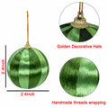12 Pcs Christmas Thread Wrapped Balls Ornaments 2.4 Inch Hanging Decor by Deal US