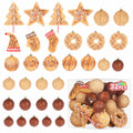RoseCraft Christmas Ornaments Set 32PCS Shatterproof Multi-Color Hanging Balls by Deal US