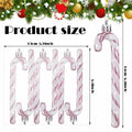 Sotiff Plastic Glitter Candy Cane Ornaments Pink White 72 Pcs Holiday Decor by Deal US