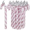Sotiff Plastic Glitter Candy Cane Ornaments Pink White 72 Pcs Holiday Decor by Deal US