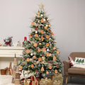 RoseCraft Christmas Ornaments Set 32PCS Shatterproof Multi-Color Hanging Balls by Deal US