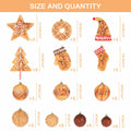 RoseCraft Christmas Ornaments Set 32PCS Shatterproof Multi-Color Hanging Balls by Deal US