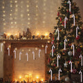 Sotiff Plastic Glitter Candy Cane Ornaments Pink White 72 Pcs Holiday Decor by Deal US