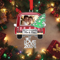 Our First Christmas As Mr and Mrs Photo Ornament Metal Wedding Gift 2024 by Deal US