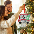 Our First Christmas As Mr and Mrs Photo Ornament Metal Wedding Gift 2024 by Deal US