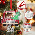 Our First Christmas As Mr and Mrs Photo Ornament Metal Wedding Gift 2024 by Deal US