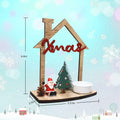 VQN Christmas Wooden Small House Crafts Rustic Xmas Holiday Ornament Decor by Deal US