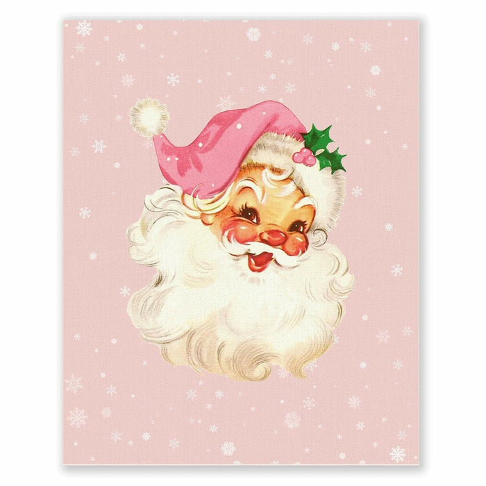 APJYM Pink Christmas Wall Art Merry Christmas Tree Santa 8x10 Inch by Deal US