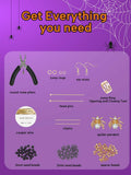 DoDoBeads Halloween Earring Making Kit Spider CZ Pendant Gold Beads by Deal US