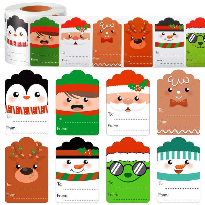 800 Pcs Christmas Gift Tag Stickers Self Adhesive Xmas Labels Cute Style by Deal US