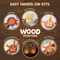 [Like_new] Klever Kits Wooden Painting Craft Kit Glow in The Dark Wood Slices Kids by Deal US