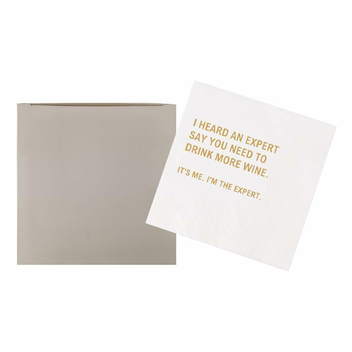 VOWFOO Yobo Bachelorette Cocktail Napkins 4.5x4.5 2-ply 100pcs White by Deal US
