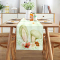 QIHOMPIB Easter Table Runner Pastel Pink Floral Boho 13x72 Inch by Deal US