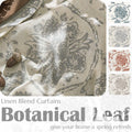 [Like_new] jinchan Linen Curtains Gray Floral Paisley 63in Length 2 Panels by Deal US