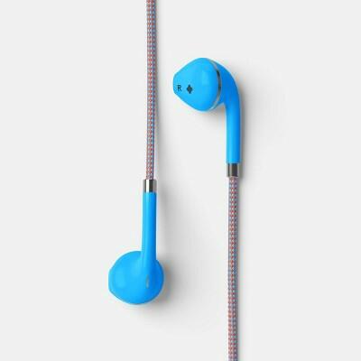 Heyday Wired Earbuds Bright Blue In-Ear Built-In Microphone by Deal US