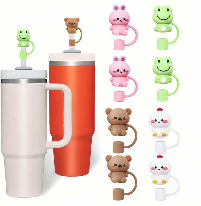 IN Chenthy 8 Pcs Silicone Animal Straw Topper for Stanley 30&40 Oz Tumbler by Deal US