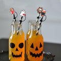 5Pcs Halloween Silicone Skull Ghost Straw Caps for Stanley 30&40oz Tumbler by Deal US