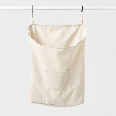 Brightroom Canvas Over Door Laundry Hamper Hanging Clothes Sorter Beige 45 SizeL by Deal US