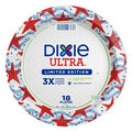 Dixie Ultra 10" Plates Americana 18 Count Paper Dinnerware by Deal US