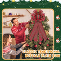 Yinkin 4 Pcs 15x44in Buffalo Plaid Christmas Wreath Bows Red Black by Deal US