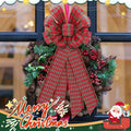 Yinkin 4 Pcs 15x44in Buffalo Plaid Christmas Wreath Bows Red Black by Deal US