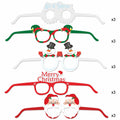 [Like New] HOWAF 27pcs Christmas Paper Glasses Santa Snowman Gingerbread Kids by Deal US