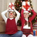 [Like New] HOWAF 27pcs Christmas Paper Glasses Santa Snowman Gingerbread Kids by Deal US