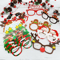 [Like New] HOWAF 27pcs Christmas Paper Glasses Santa Snowman Gingerbread Kids by Deal US