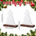 [Like New] Beeveer Christmas Tree Stocking Holder White Wooden Mantle Hanger 9.8 Inch 2 Pc by Deal US